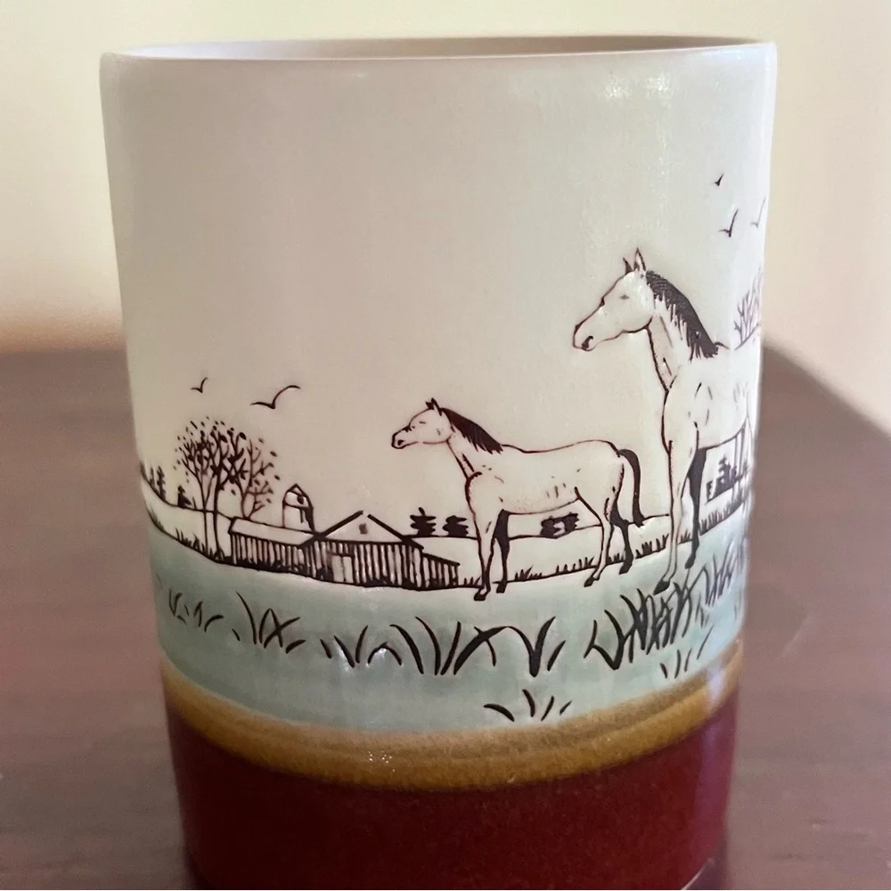 Vintage Horse Embossed Mug Otagiri? Japan? - Picture 3 of 8